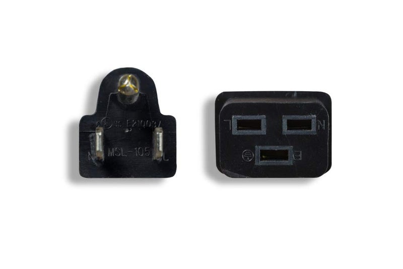 Cablelera North American Power Cord Extension, NEMA 5-15P to C19, 6', 14 AWG, 15A, 125V (ZWACPFAC-06) - Image 2